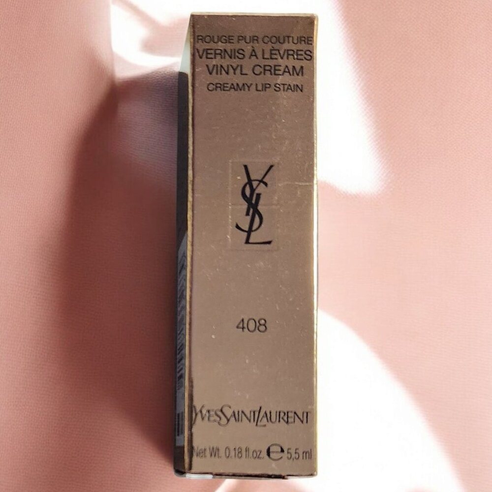 Yves Saint Laurent Vinyl Cream Lip Stain in 408 Corail Neo-Pop NIB
